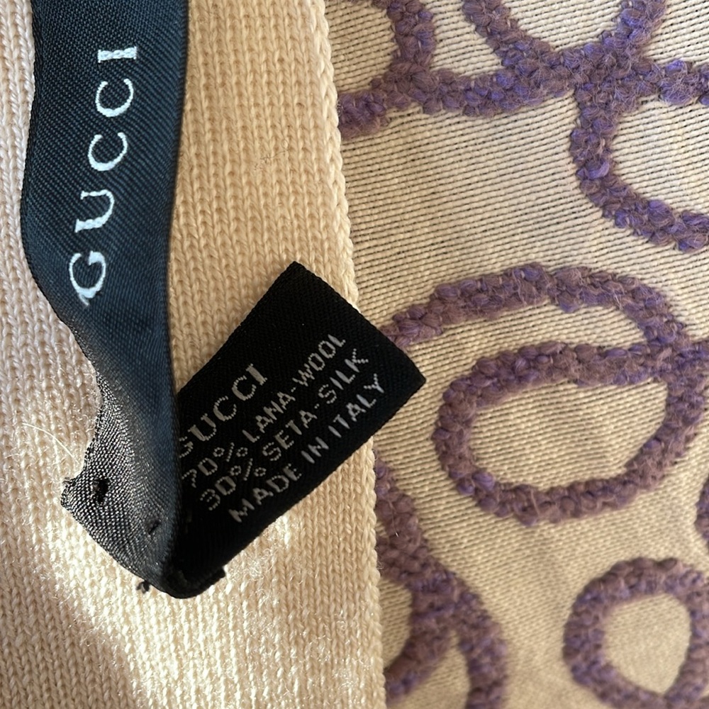 Original Gucci wool and silk scarf - Picture 10 of 10